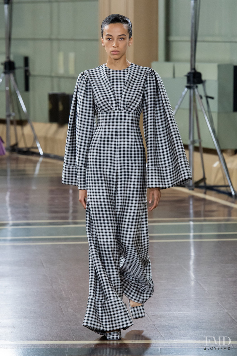 Emily Viviane featured in  the Emilia Wickstead fashion show for Spring/Summer 2020