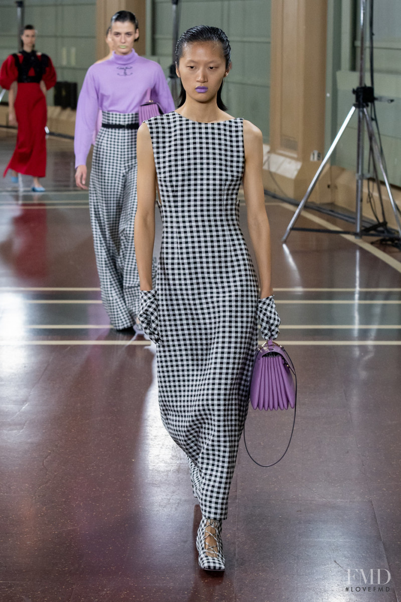 Yilan Hua featured in  the Emilia Wickstead fashion show for Spring/Summer 2020