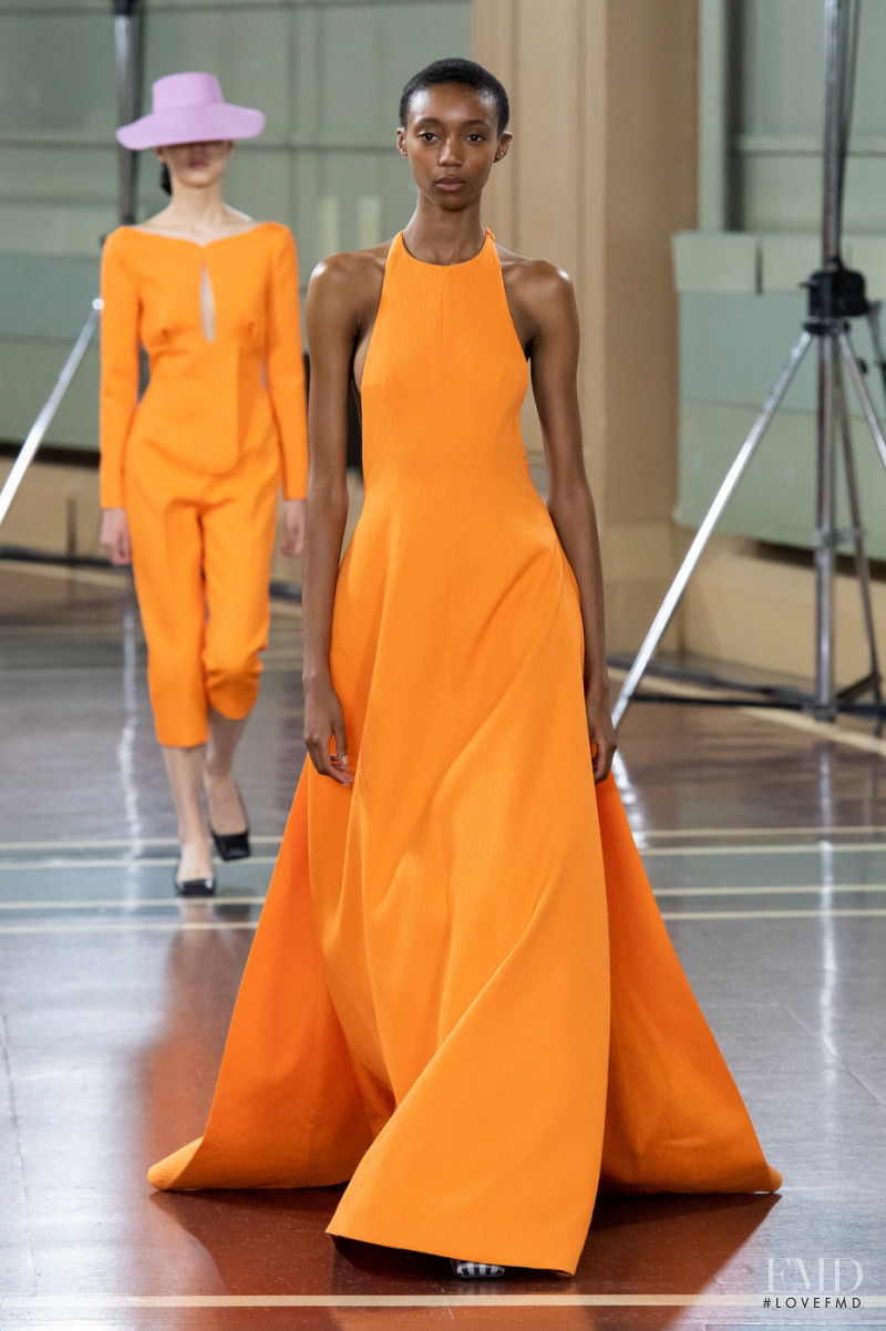 Hannah Shakespeare featured in  the Emilia Wickstead fashion show for Spring/Summer 2020