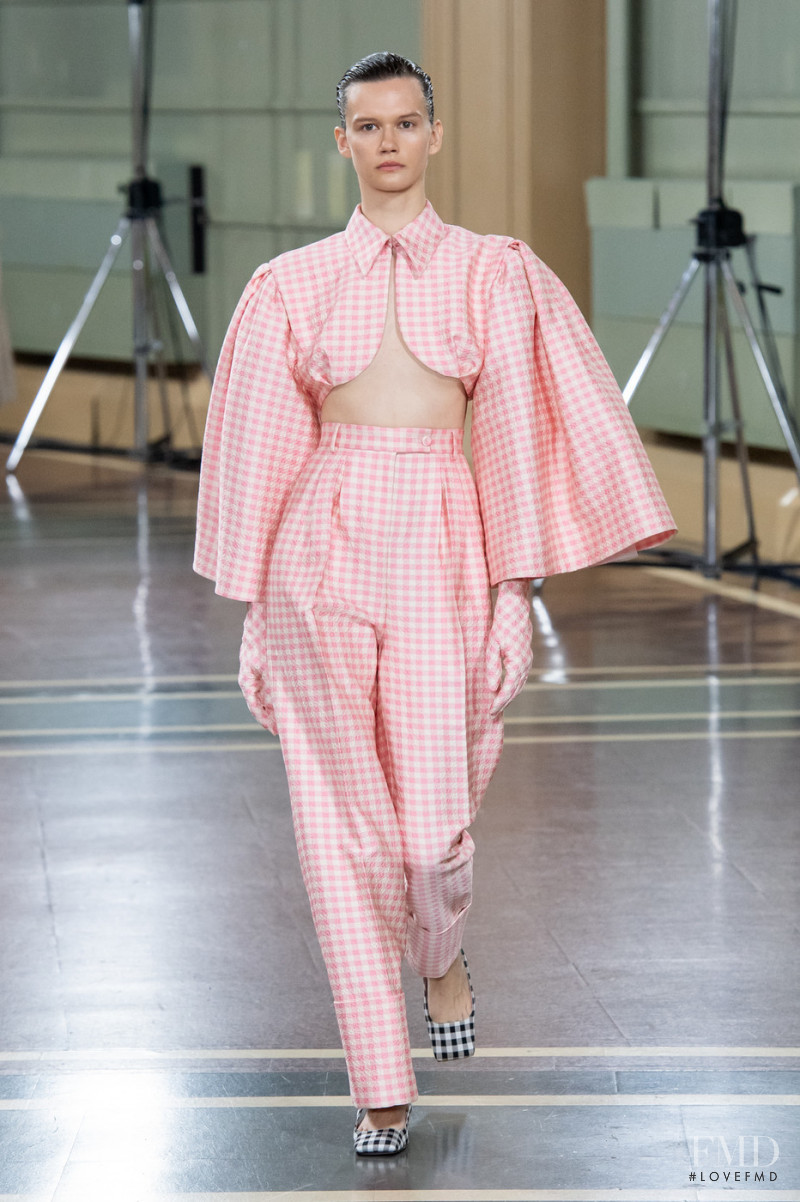 Daniela Kocianova featured in  the Emilia Wickstead fashion show for Spring/Summer 2020
