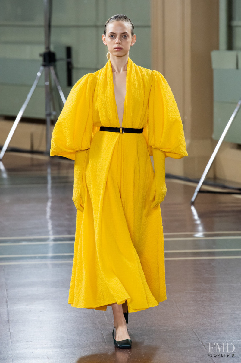 Mariana Zaragoza featured in  the Emilia Wickstead fashion show for Spring/Summer 2020