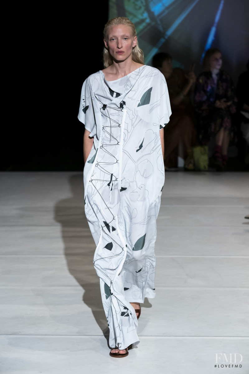 Maggie Maurer featured in  the Hussein Chalayan fashion show for Spring/Summer 2020