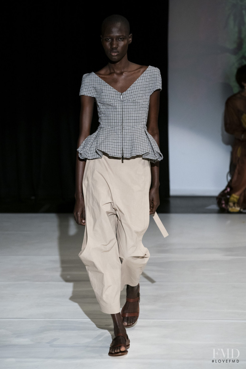 Eman Agwet featured in  the Hussein Chalayan fashion show for Spring/Summer 2020
