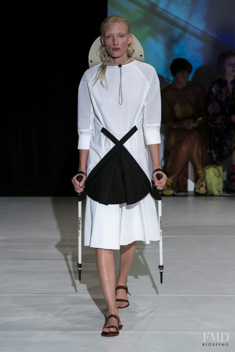 Maggie Maurer featured in  the Hussein Chalayan fashion show for Spring/Summer 2020