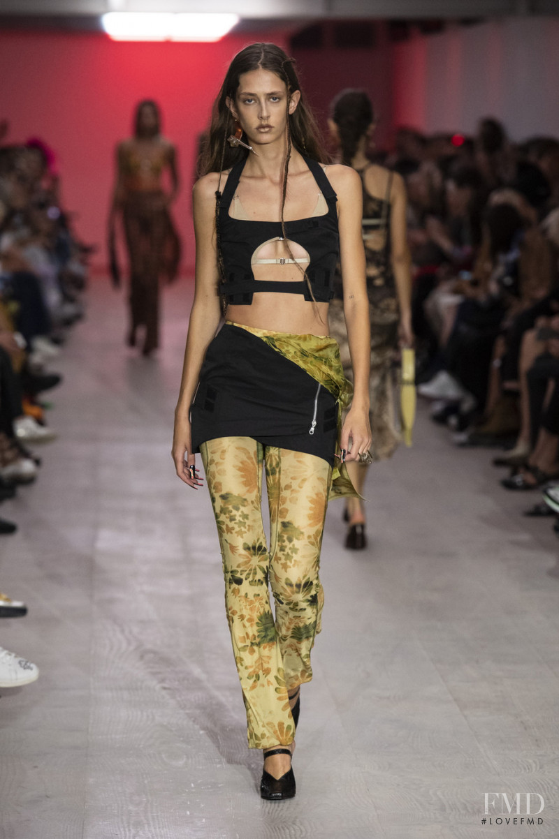 Nora Vara featured in  the Charlotte Knowles fashion show for Spring/Summer 2020