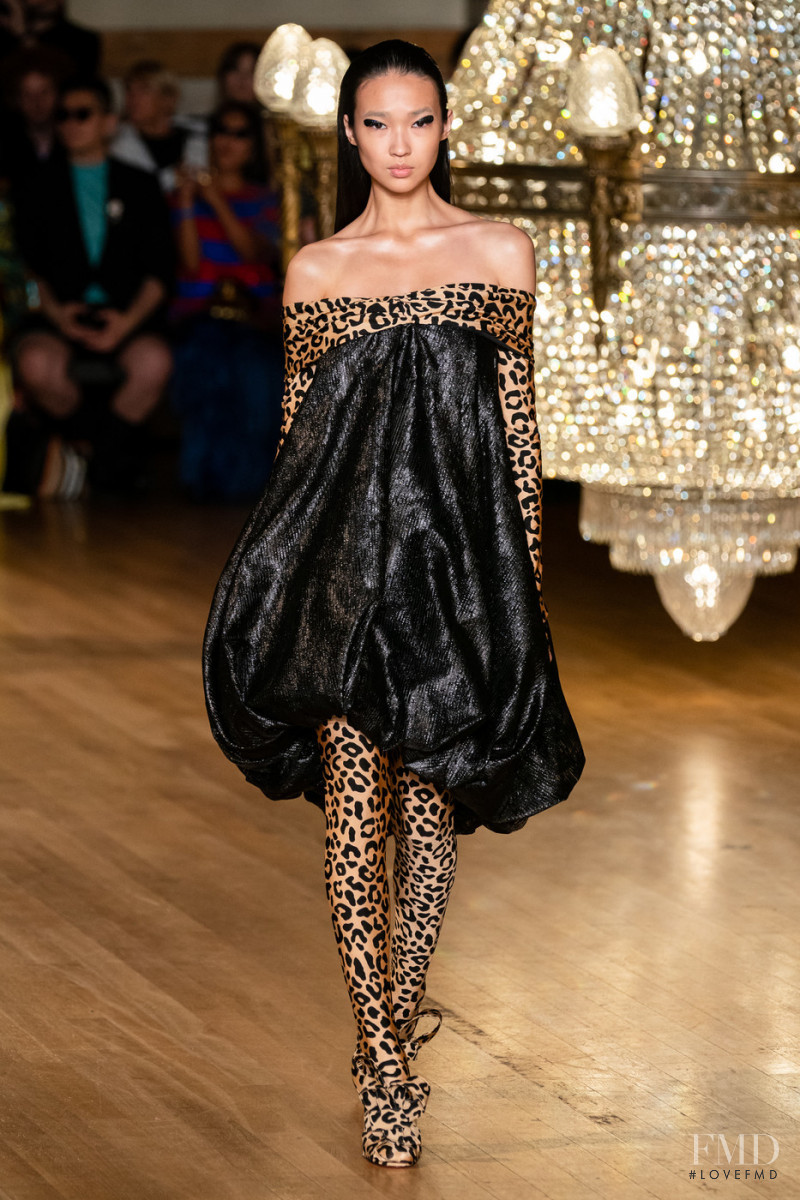 Akbota Abkenova featured in  the Halpern fashion show for Spring/Summer 2020