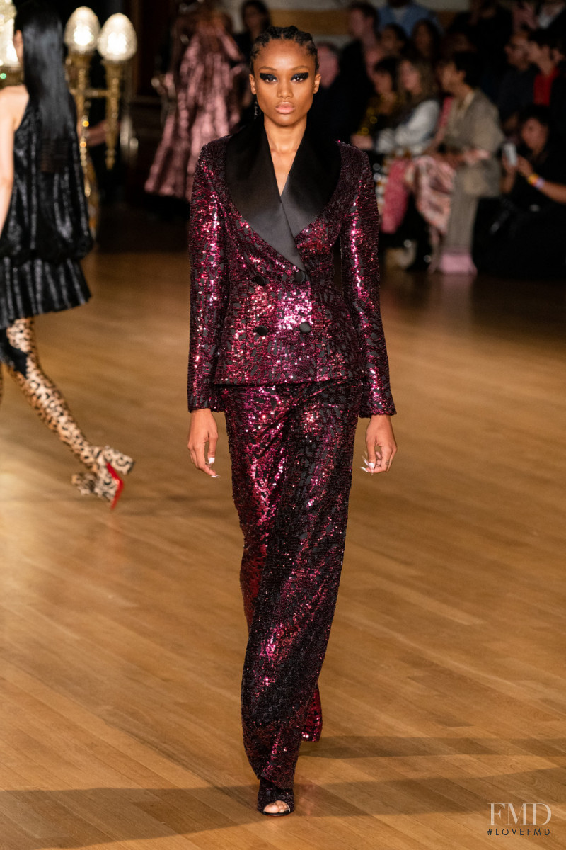 Christina Knight featured in  the Halpern fashion show for Spring/Summer 2020
