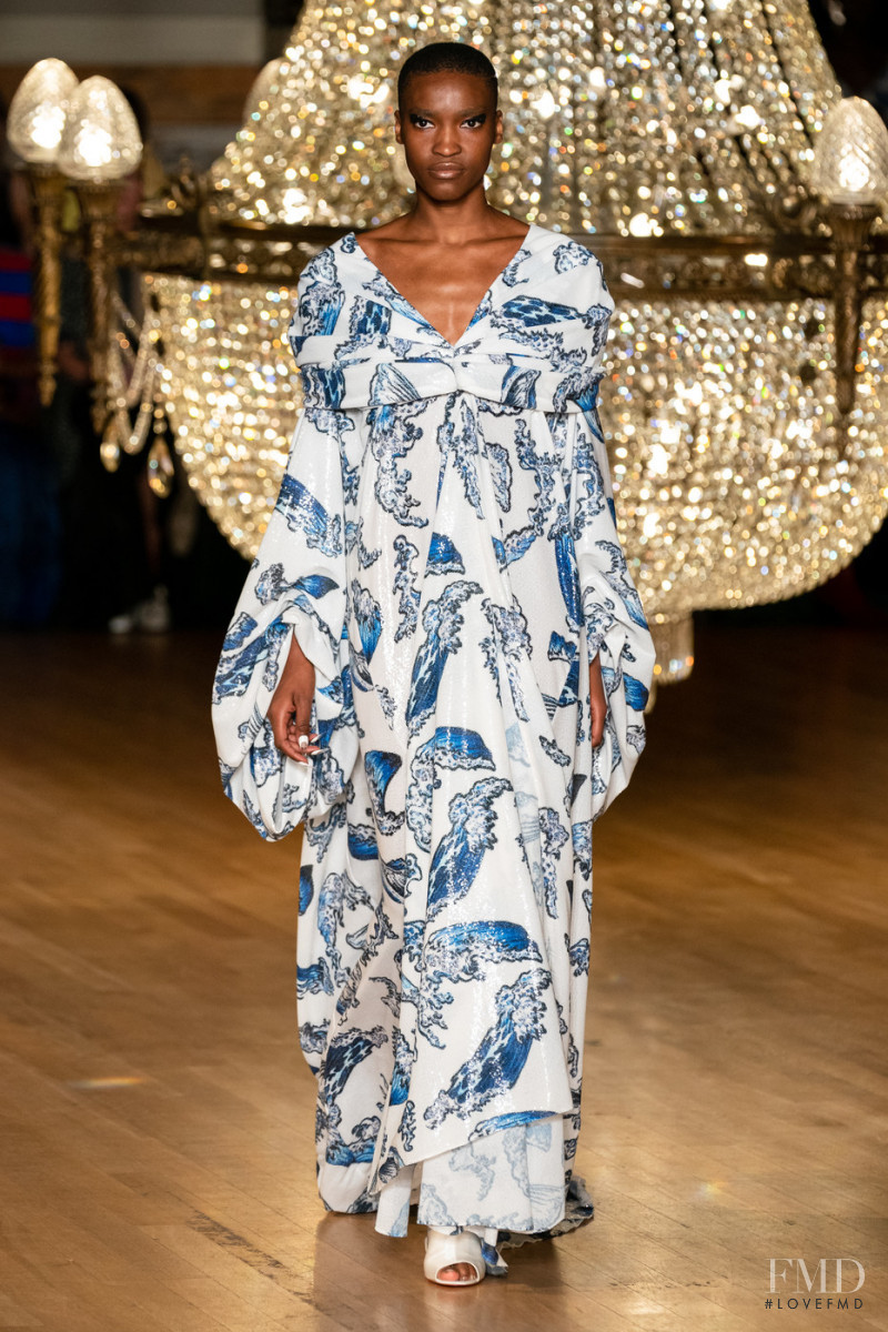 Nayara Oliveira featured in  the Halpern fashion show for Spring/Summer 2020