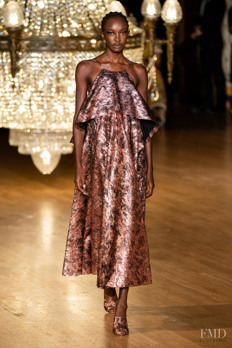 Nicole Atieno featured in  the Halpern fashion show for Spring/Summer 2020