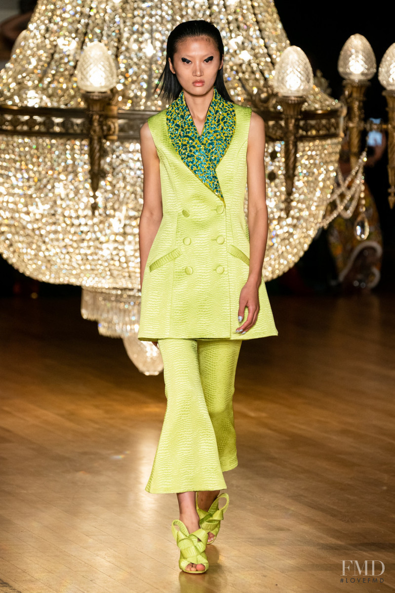Yilan Hua featured in  the Halpern fashion show for Spring/Summer 2020