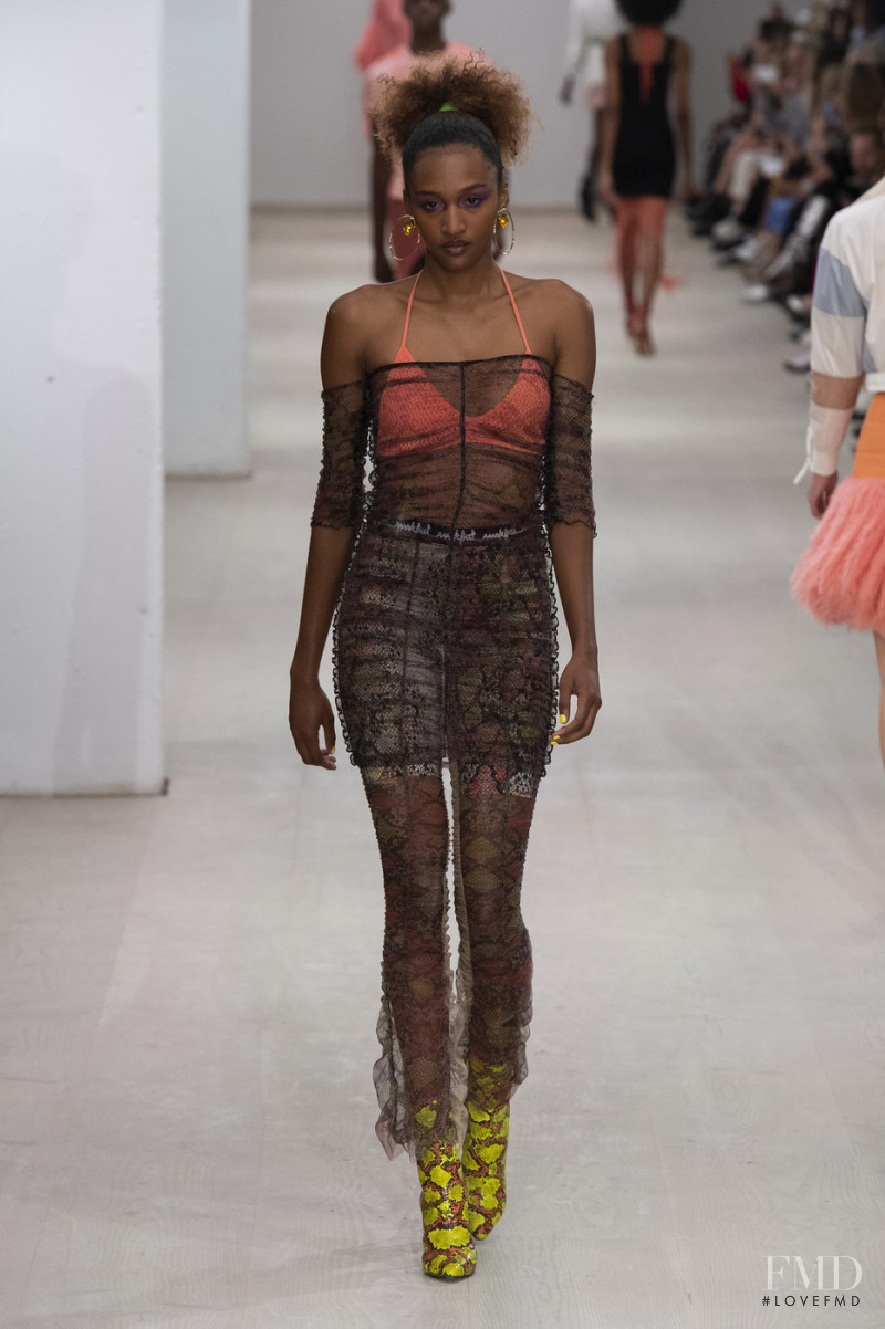 Coralie Jean-Francois featured in  the Mark Fast fashion show for Spring/Summer 2020