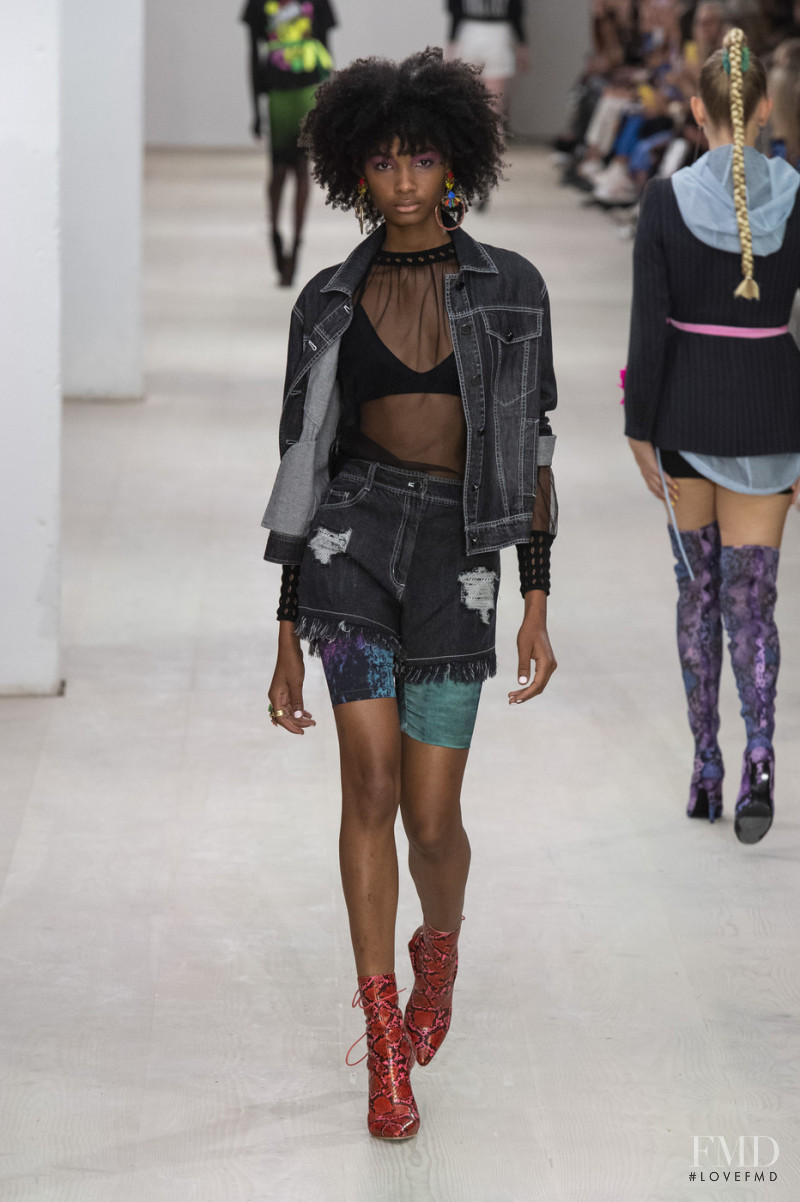 Danyrose Langeron featured in  the Mark Fast fashion show for Spring/Summer 2020