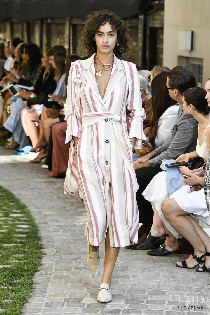 Alanna Arrington featured in  the Roland Mouret fashion show for Spring/Summer 2020
