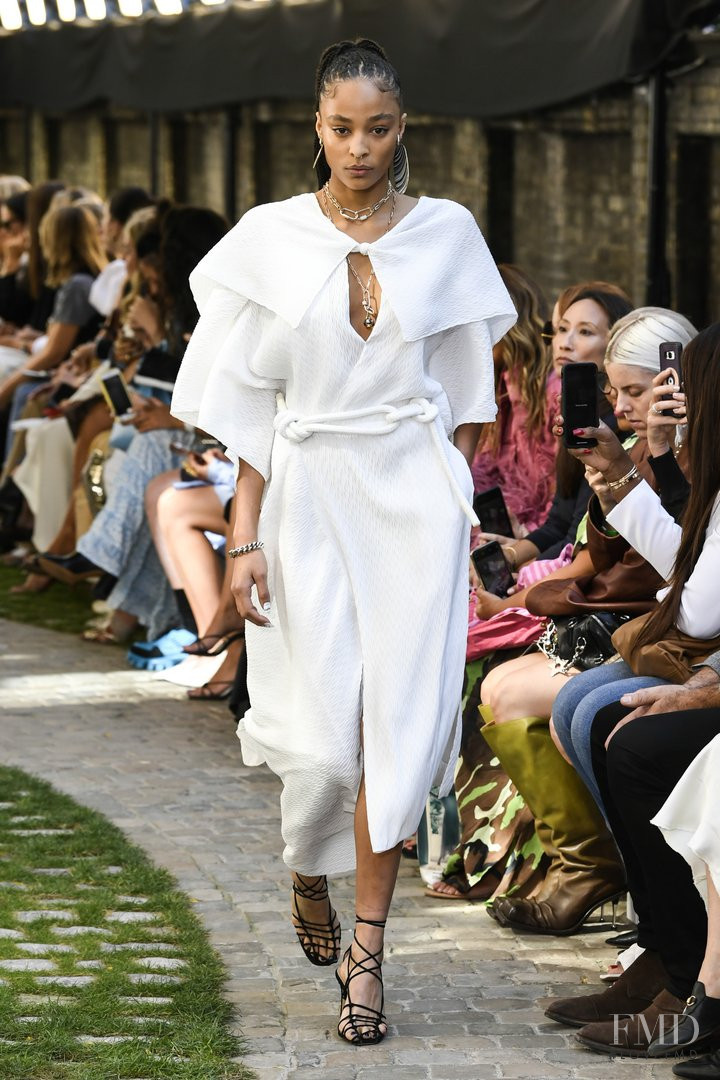Brionka Halbert featured in  the Roland Mouret fashion show for Spring/Summer 2020
