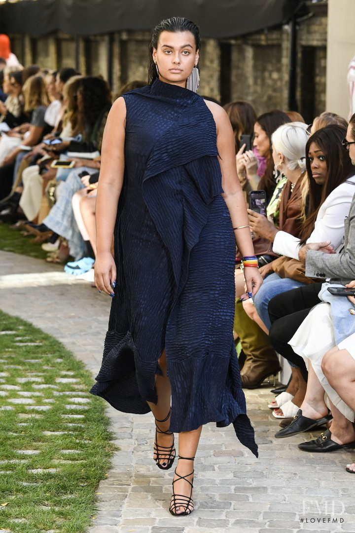 Karmi Pinning featured in  the Roland Mouret fashion show for Spring/Summer 2020