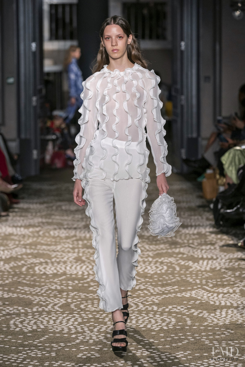 Emilija Stankovic featured in  the Huishan Zhang fashion show for Spring/Summer 2020