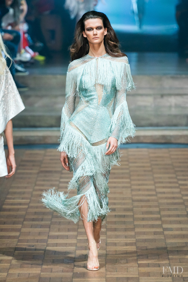 Daniela Kocianova featured in  the Julien Macdonald fashion show for Spring/Summer 2020