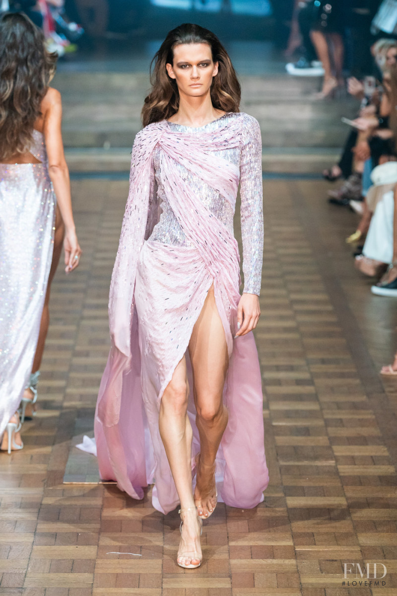 Daniela Kocianova featured in  the Julien Macdonald fashion show for Spring/Summer 2020