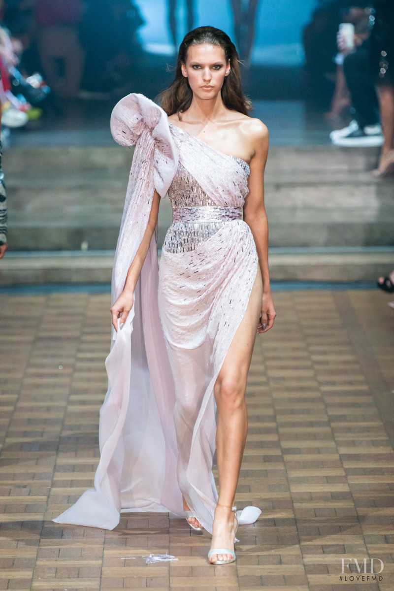 Maggie Jablonski featured in  the Julien Macdonald fashion show for Spring/Summer 2020