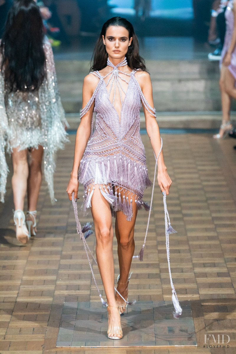 Blanca Padilla featured in  the Julien Macdonald fashion show for Spring/Summer 2020