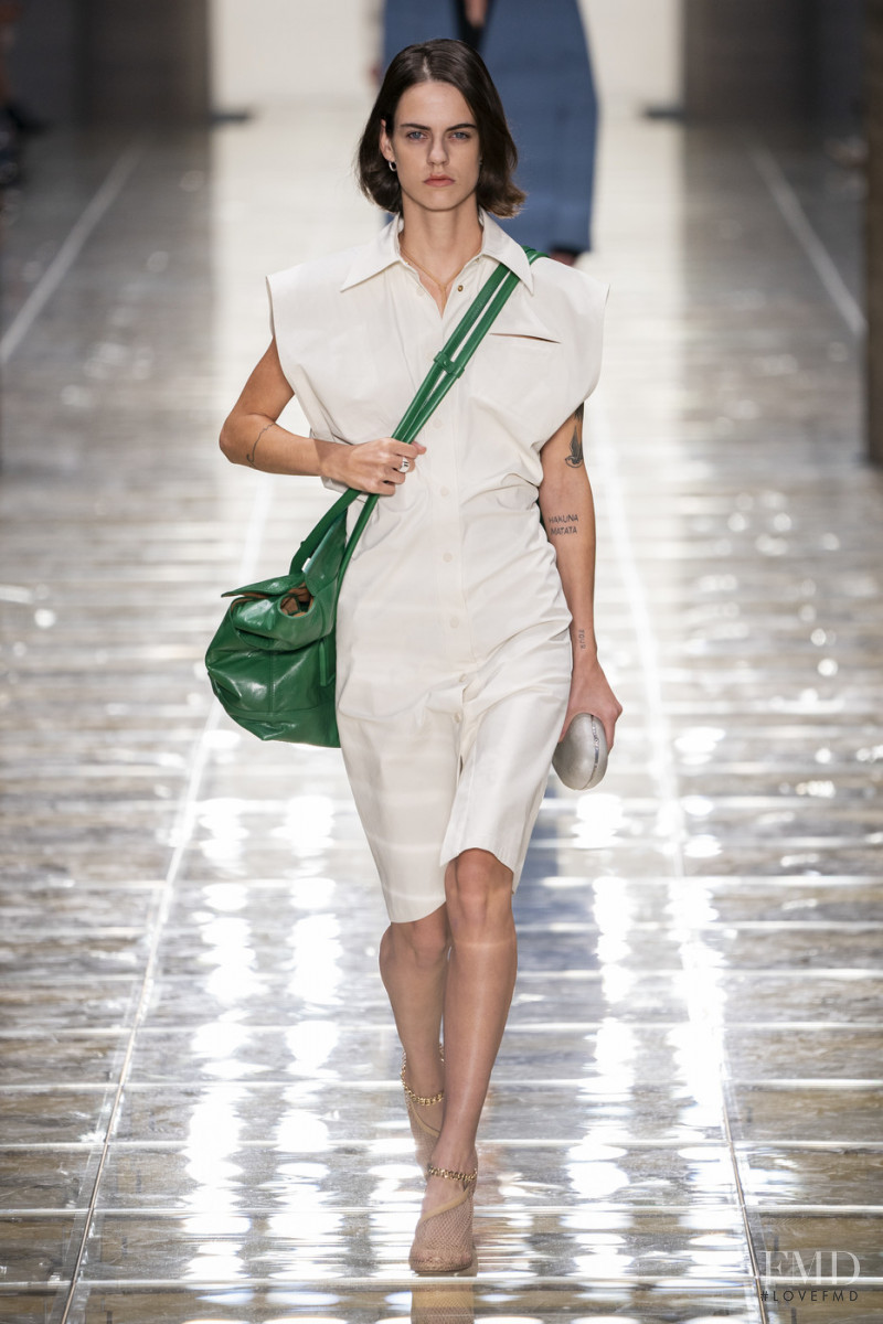 Miriam Sanchez featured in  the Bottega Veneta fashion show for Spring/Summer 2020