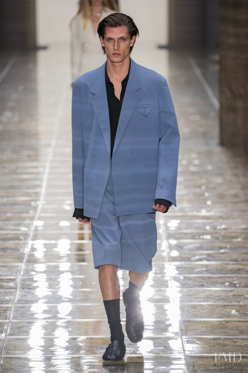 Edoardo Sebastianelli featured in  the Bottega Veneta fashion show for Spring/Summer 2020