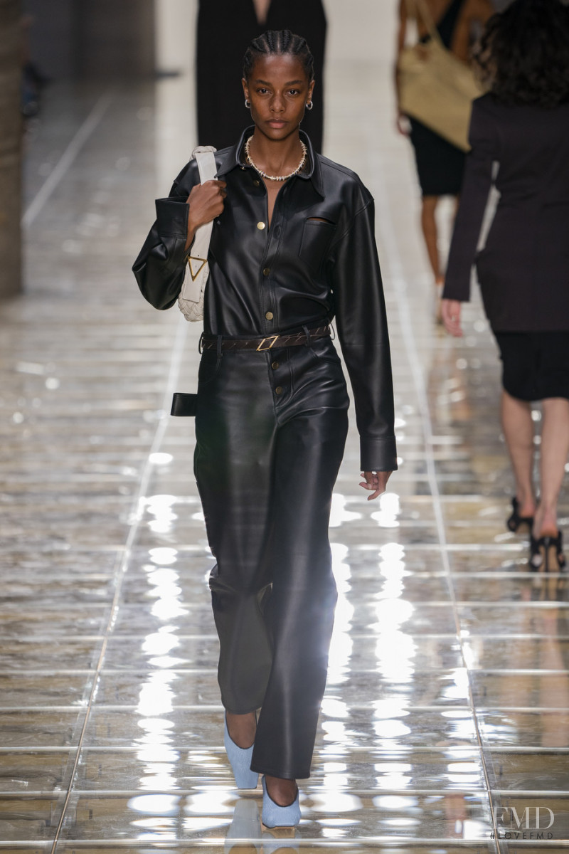 Karly Loyce featured in  the Bottega Veneta fashion show for Spring/Summer 2020