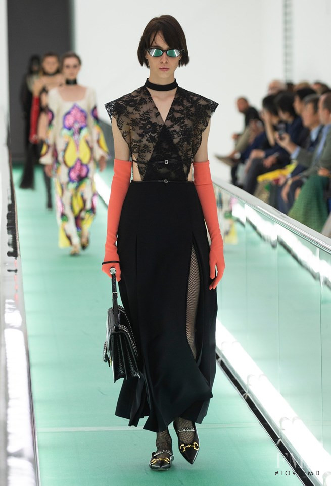Anahi Irina Puntin featured in  the Gucci fashion show for Spring/Summer 2020