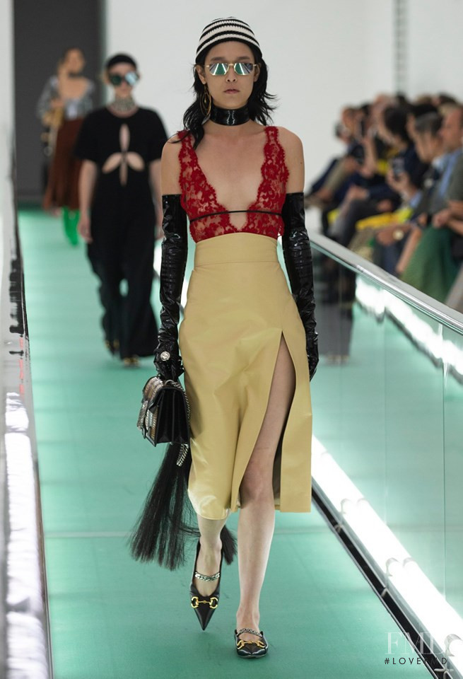 Mae Lapres featured in  the Gucci fashion show for Spring/Summer 2020