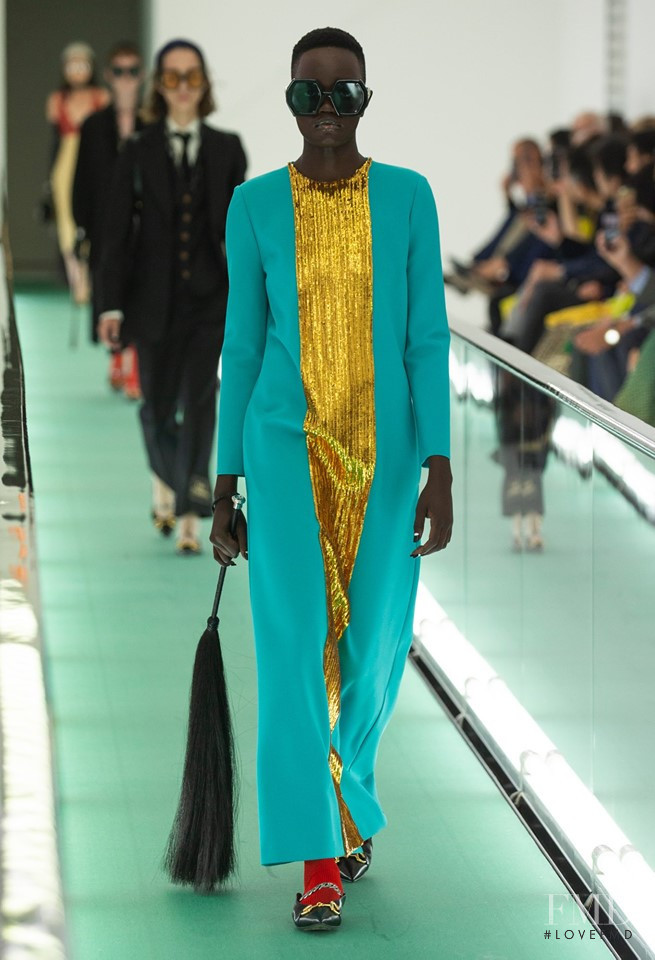 Adut Mary Chol featured in  the Gucci fashion show for Spring/Summer 2020