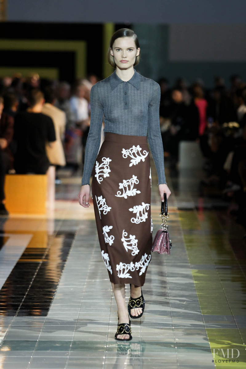 Elsemarie Riis featured in  the Prada fashion show for Spring/Summer 2020