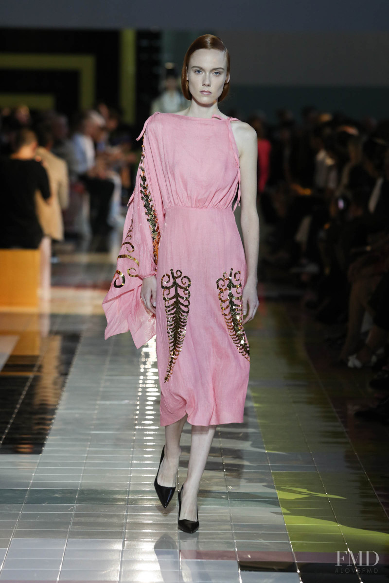 Kiki Willems featured in  the Prada fashion show for Spring/Summer 2020