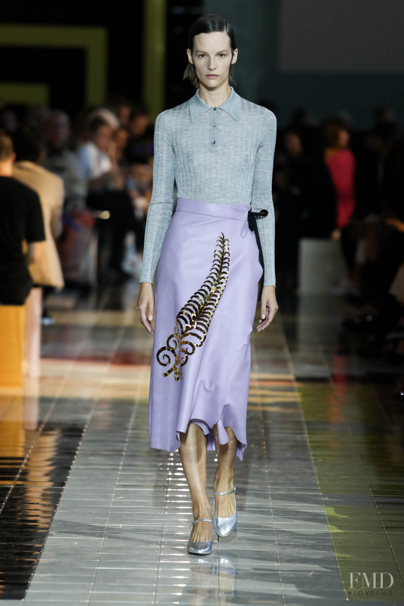 Sara Blomqvist featured in  the Prada fashion show for Spring/Summer 2020