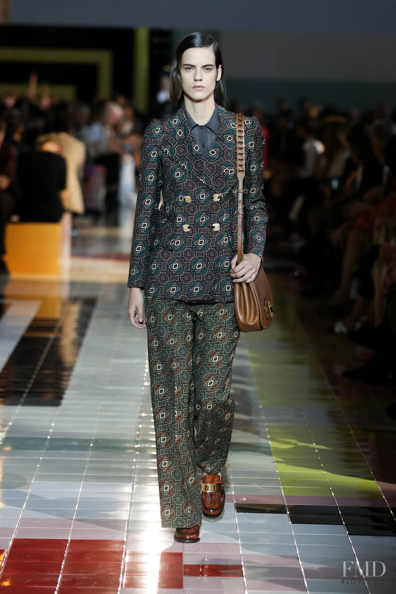 Miriam Sanchez featured in  the Prada fashion show for Spring/Summer 2020