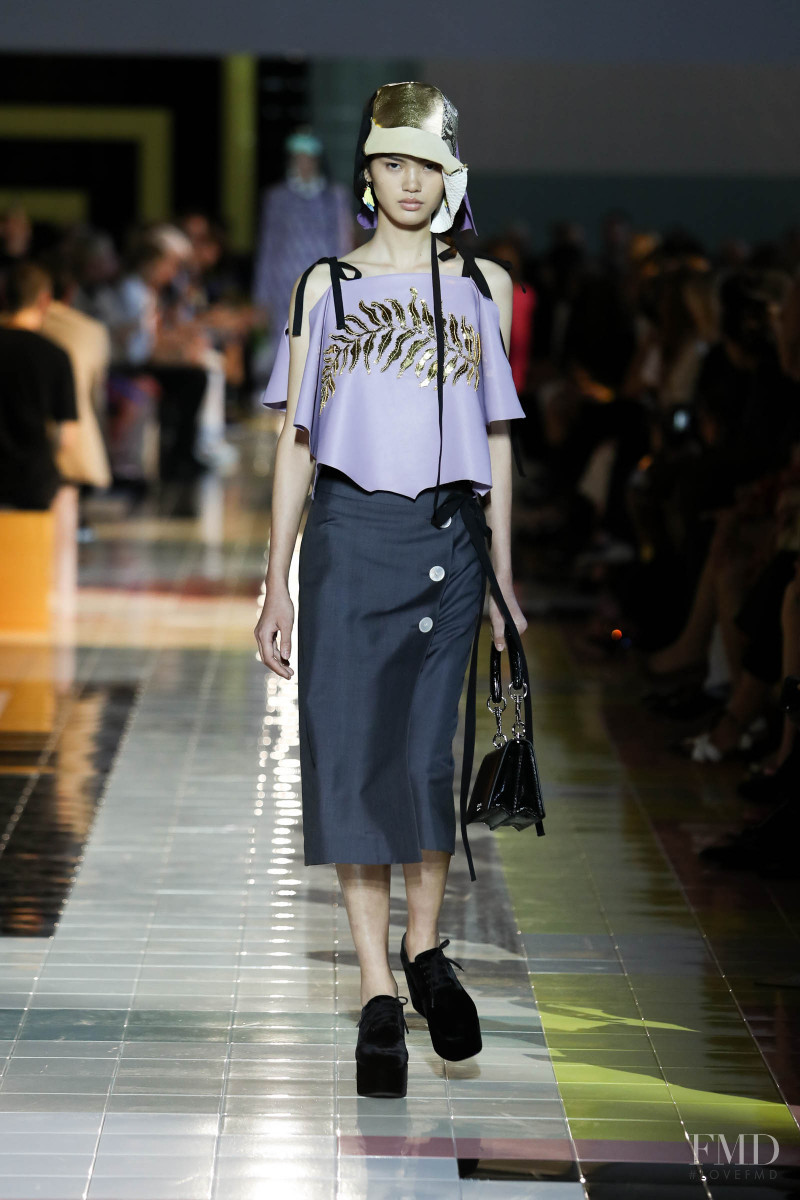 Qun Ye featured in  the Prada fashion show for Spring/Summer 2020