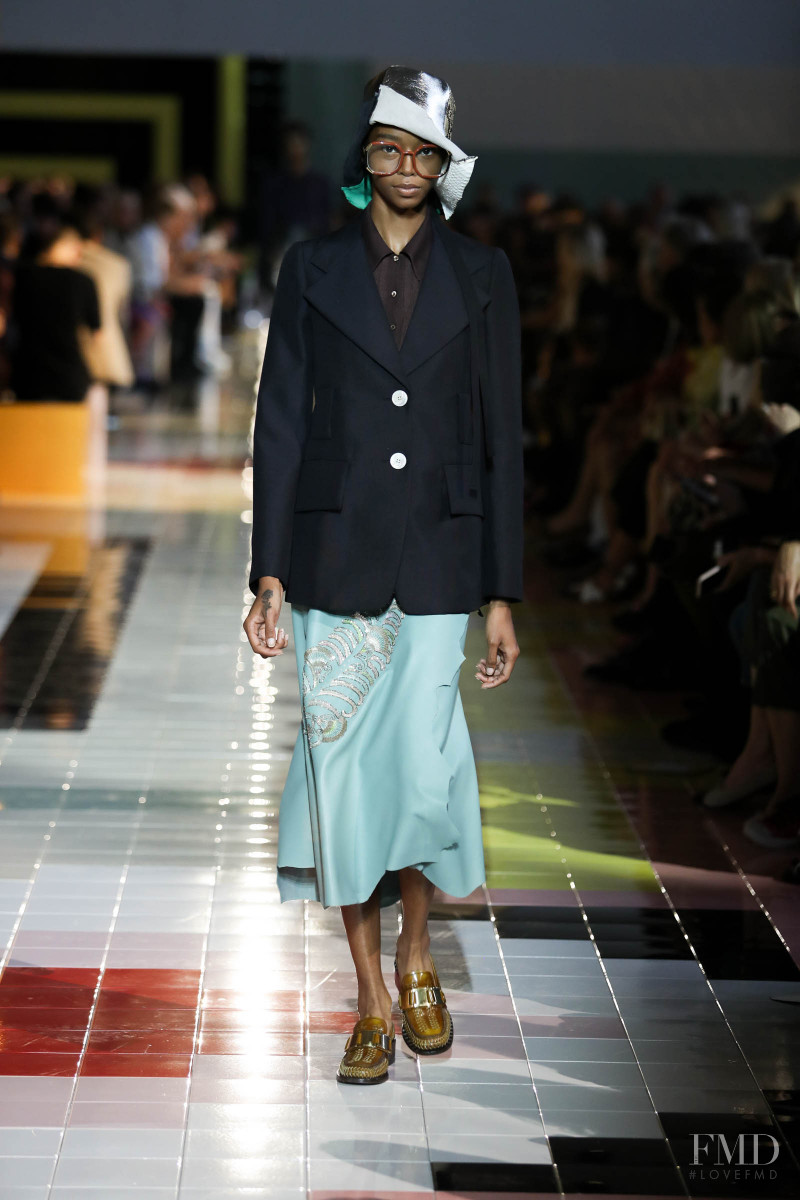 Kyla Ramsey featured in  the Prada fashion show for Spring/Summer 2020