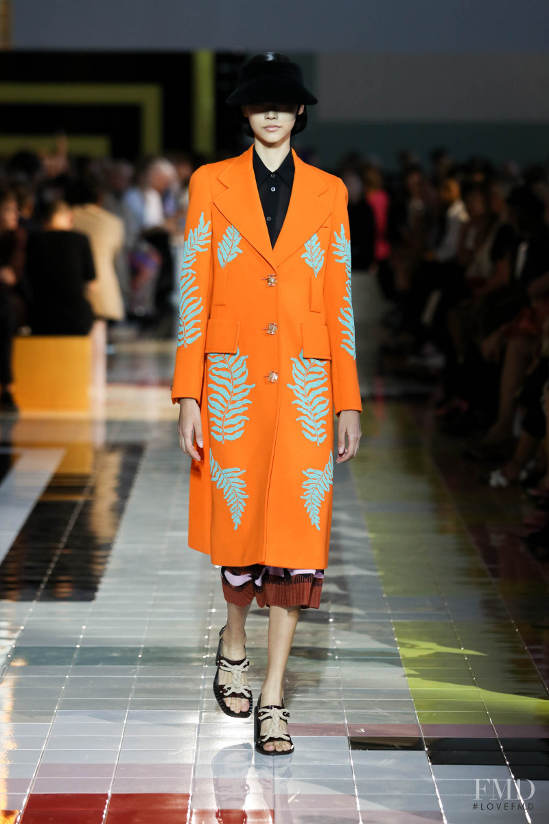 Mika Schneider featured in  the Prada fashion show for Spring/Summer 2020