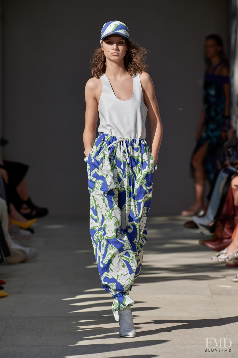 Giselle Norman featured in  the Salvatore Ferragamo fashion show for Spring/Summer 2020