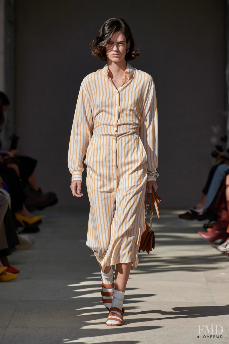 Miriam Sanchez featured in  the Salvatore Ferragamo fashion show for Spring/Summer 2020