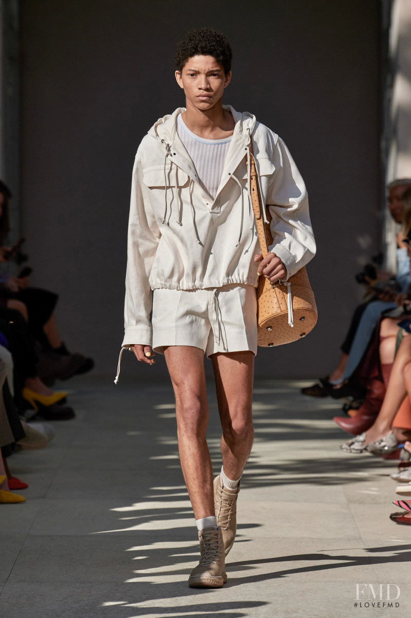 Jeranimo van Russel featured in  the Salvatore Ferragamo fashion show for Spring/Summer 2020