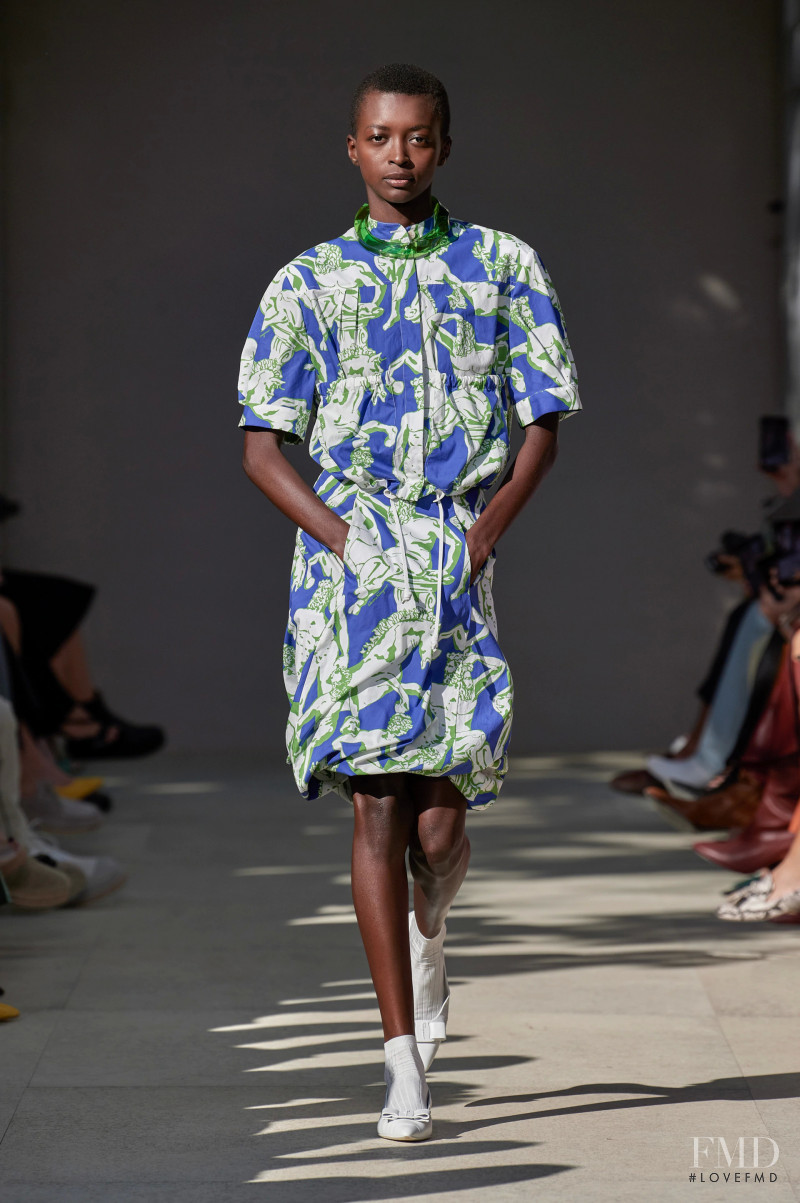 Amira Pinheiro featured in  the Salvatore Ferragamo fashion show for Spring/Summer 2020