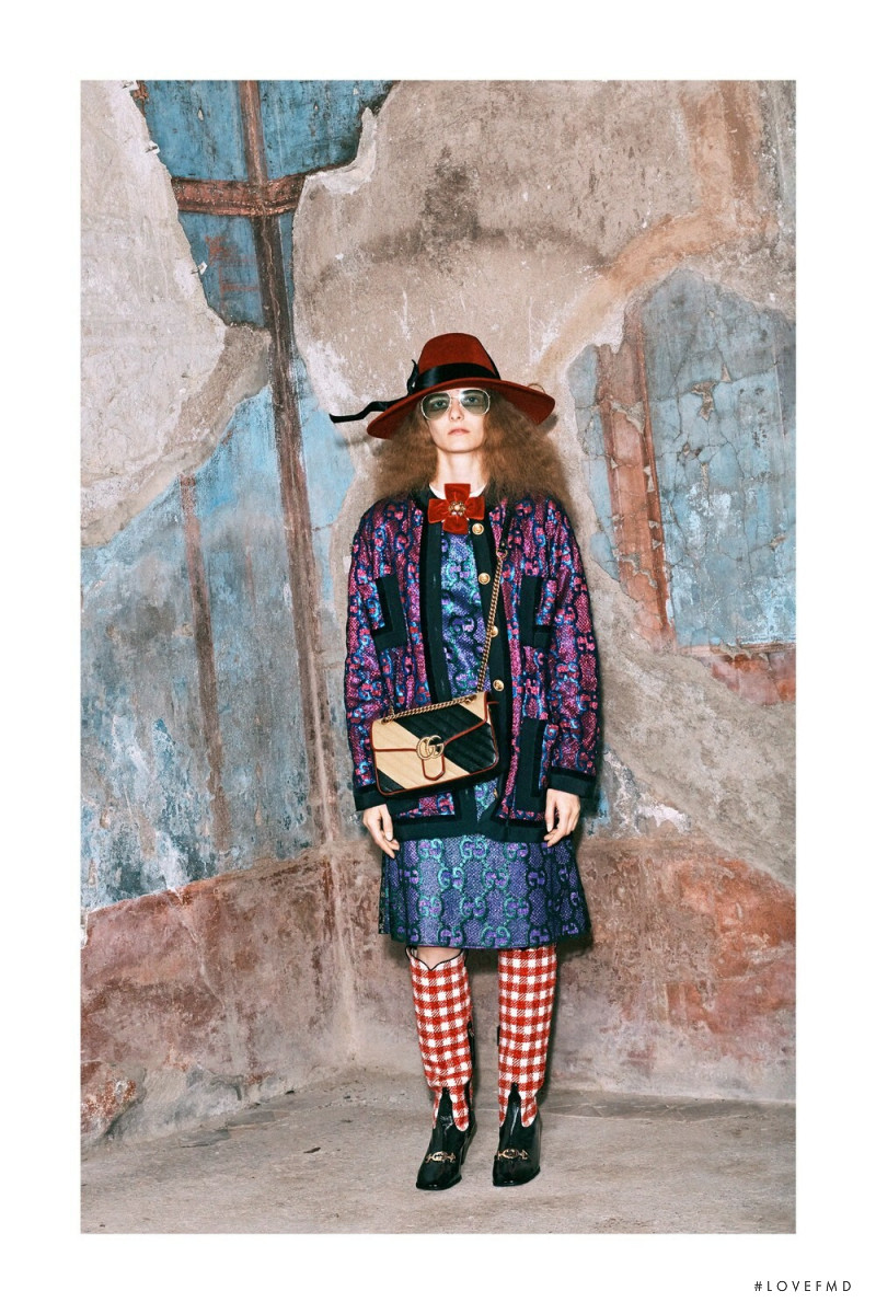 Iraida Grit featured in  the Gucci lookbook for Pre-Fall 2019