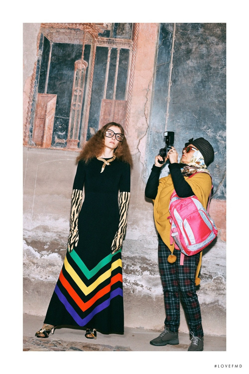 Iraida Grit featured in  the Gucci lookbook for Pre-Fall 2019