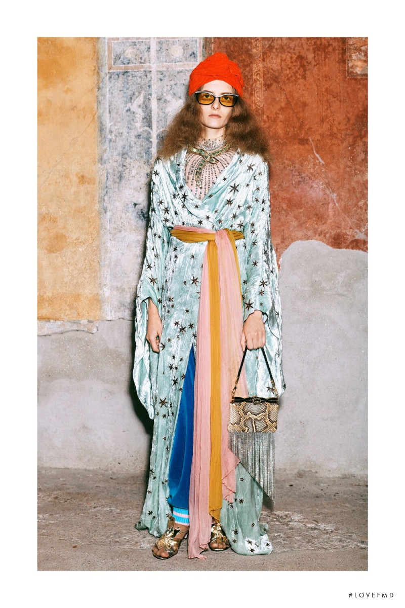 Iraida Grit featured in  the Gucci lookbook for Pre-Fall 2019