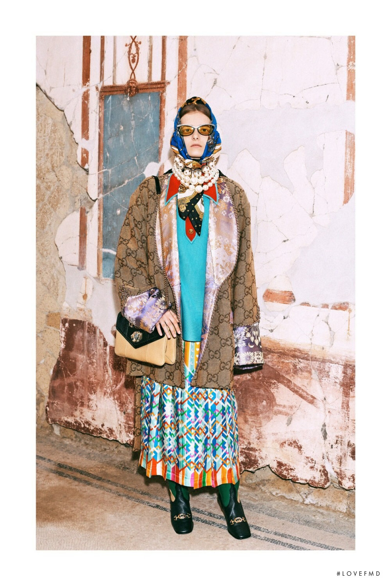 Iraida Grit featured in  the Gucci lookbook for Pre-Fall 2019
