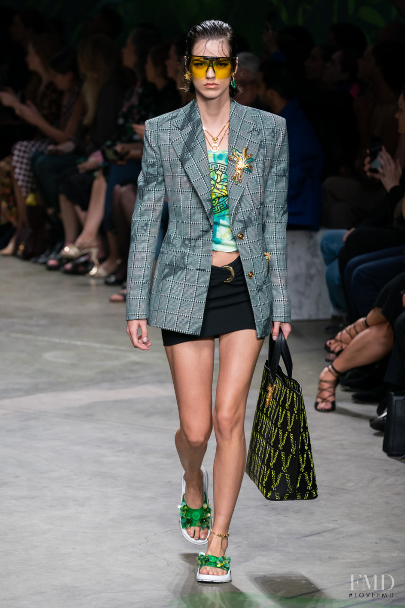 Miriam Sanchez featured in  the Versace fashion show for Spring/Summer 2020