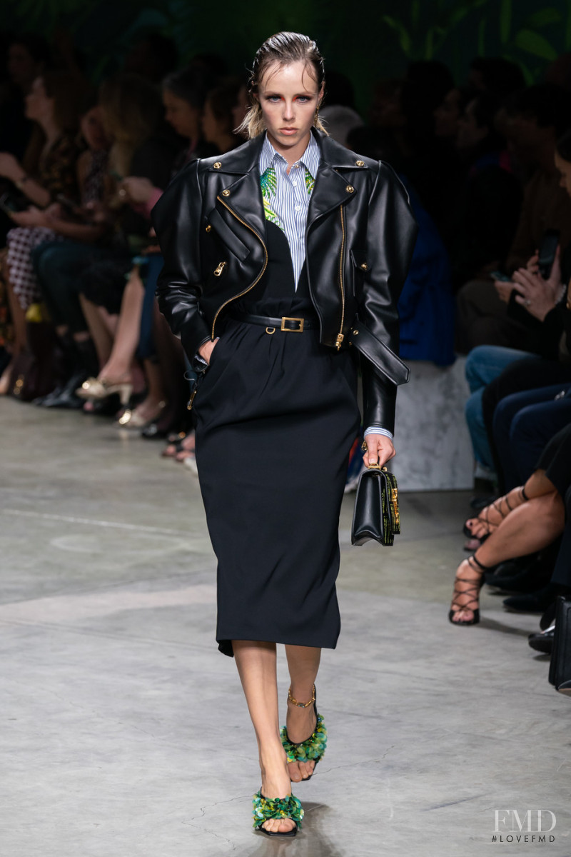 Edie Campbell featured in  the Versace fashion show for Spring/Summer 2020