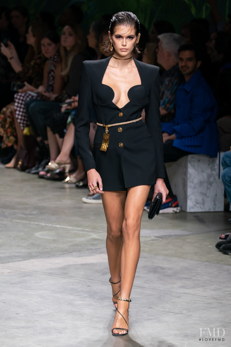 Kaia Gerber featured in  the Versace fashion show for Spring/Summer 2020