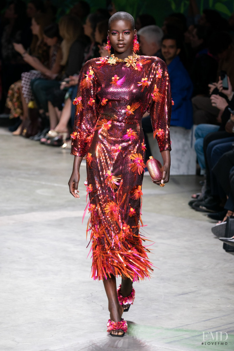 Adut Akech Bior featured in  the Versace fashion show for Spring/Summer 2020
