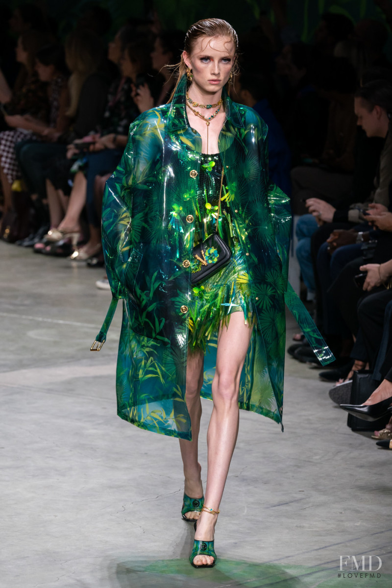Rianne Van Rompaey featured in  the Versace fashion show for Spring/Summer 2020